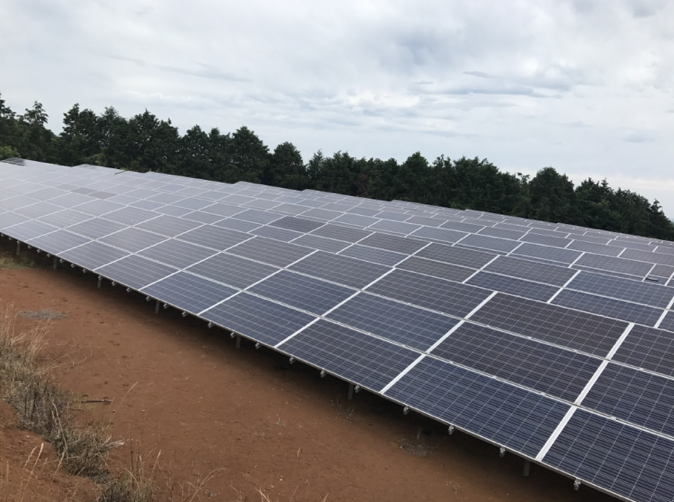 福岡県築上郡J 447.3kw 売電開始しました。